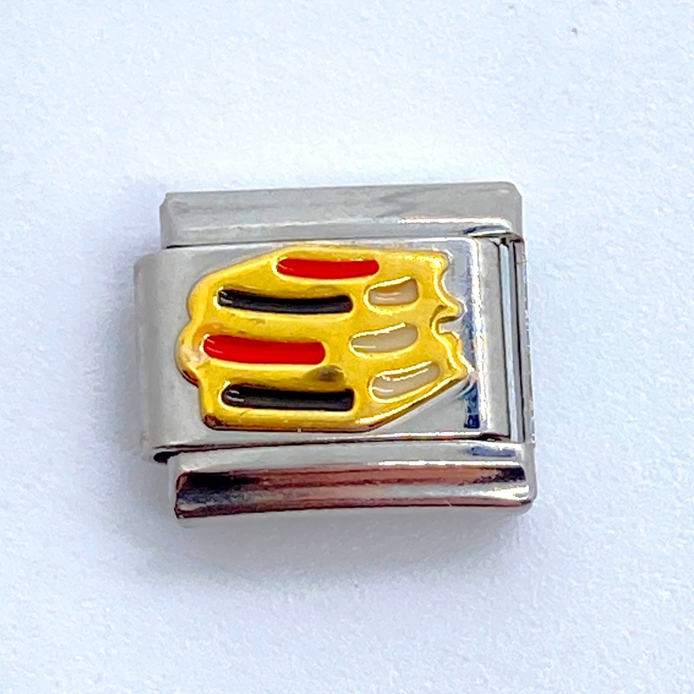 Book Stack Uberry Italian Charm Silver Tone